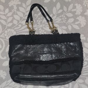 Coach Limited Edition Shearling Tote Bag 10393
